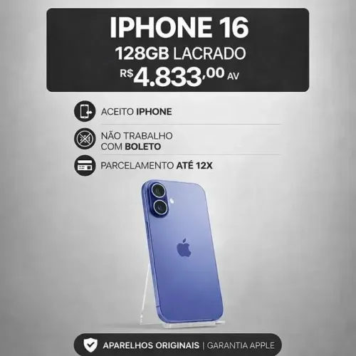 iPhone 16 Novo 
