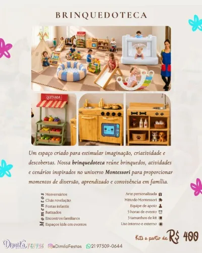 Aluguel de BRINQUEDOTECA MONTESSORI - BRINQUEDOS DE MADEIRA - ESPAÇO KIDS Festa Infantil