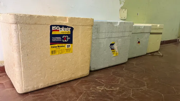 Caixa térmica de isopor / vários tamanhos