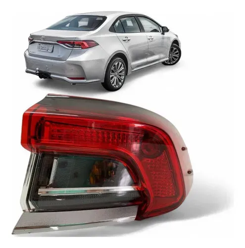 Lanterna Traseira Toyota Corolla S/ Led Direita 2020 A 2024 Direito/passageiro Vermelho