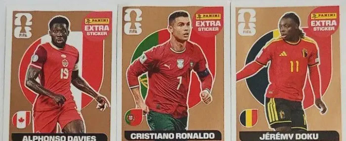 Lote de figurinhas Legends Extra Sticker Bronze da Copa do Mundo 2026