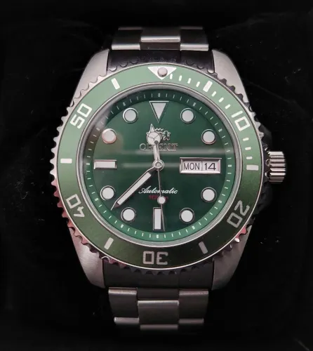 Relógio Orient Automático Submariner F49SS027NH Verde Hulk