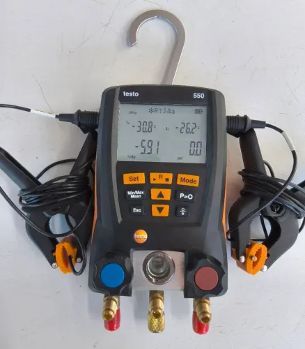 Manifold, manômetro, Digital, refrigeraçao, 2 Vias, Bluetooth, Com 2 sondas de Temp,<br>