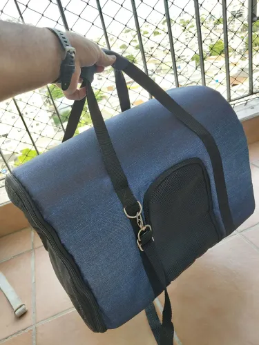 Bolsa de Transporte I Love Pet Jeans para Cães e Gatos
