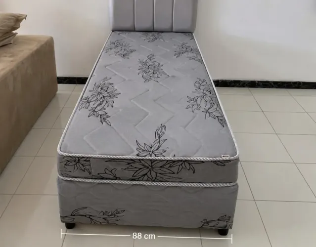 Cama box solteirão acolchoada 