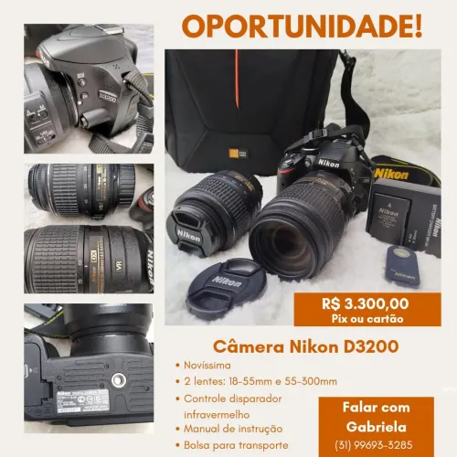 Câmera Nikon 3200 Novíssima!