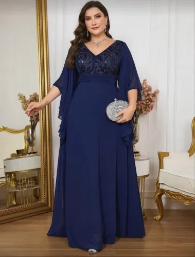 Vestido festa tam 46 nunca usado azul marinho tam 46
