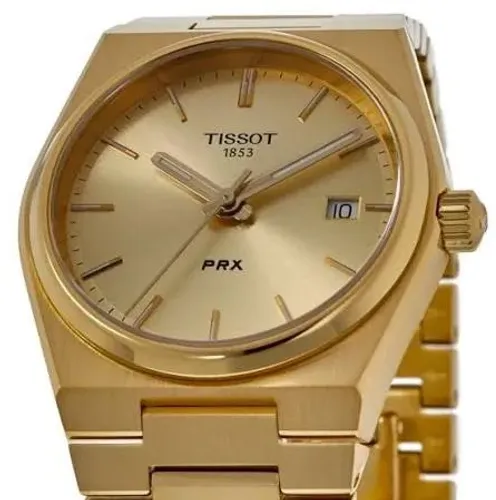 relógio Tissot PRX 35mm T137.210.33.021.00 dourado aço