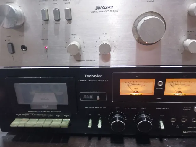 Vendo para fora também tape deck da technics mais polyvox modelo 3070
