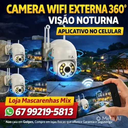 Câmera Externa 360 Wifi Visão Noturna Cod:071