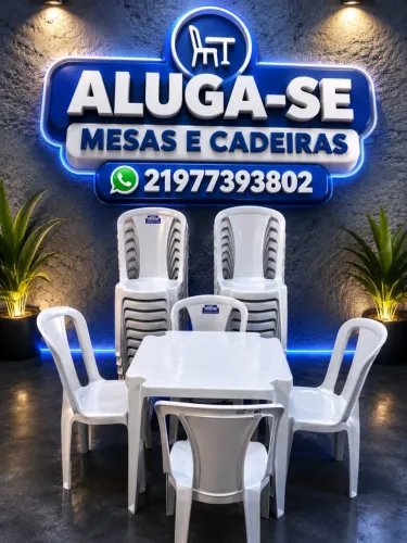 Aluga-se mesas e cadeiras