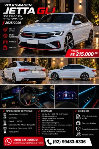 Volkswagen Jetta GLI 350 TSI 2.0 16V 4P Aut. 2026