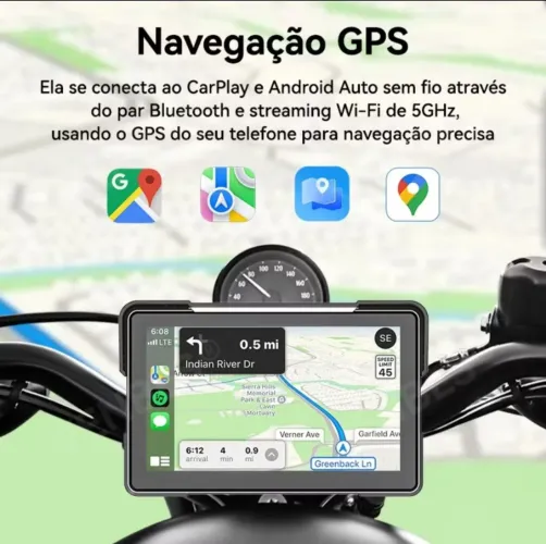 Multimídia Vanbes 7" carplay/Android auto sem fio
