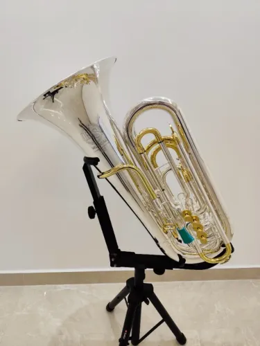 Tuba 3/4 HS Musical TB3 Sib - Prata c/ Laqueado - NOVA-Aceito trocas - Parcelo 18x
