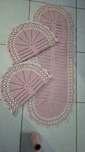 Jogo de cozinha 3 peças rosa