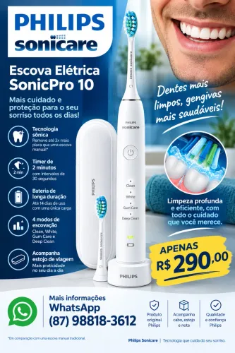 Escova de dentes elétrica SonicPro 50-Nova!