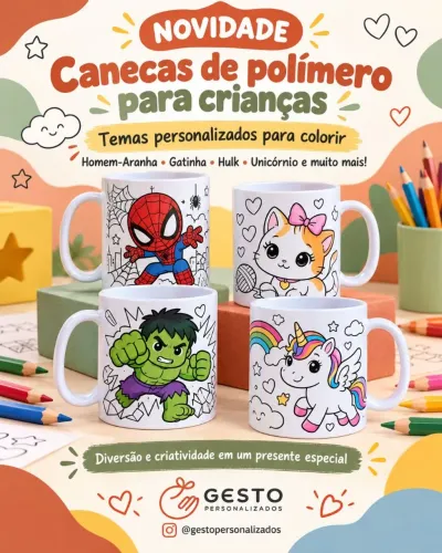 Personalizados(Cestas, canecas, toalhinhas, garrafas)