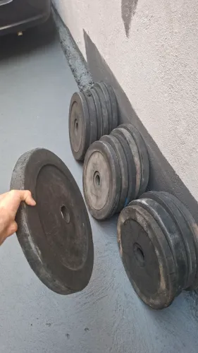 80kg de Anilhas olimpica de academia de borracha