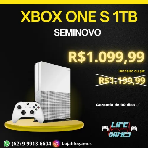 Xbox One s 1TB seminovo com garantia