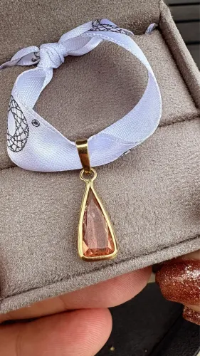 Pingente topázio imperial ouro 18k