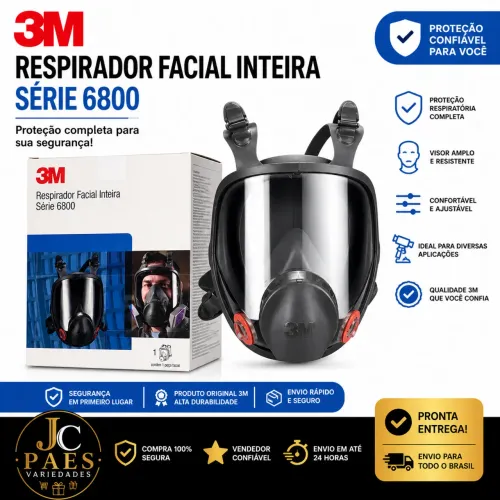 Respirador Facial Inteira 3M Série 6800 - Proteção Profissional