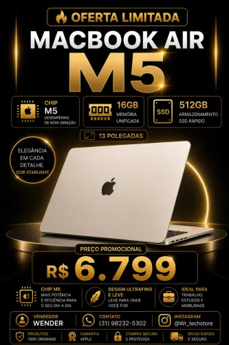 MACBOOK AIR M5 | COR STARLIGHT | LACRADO!