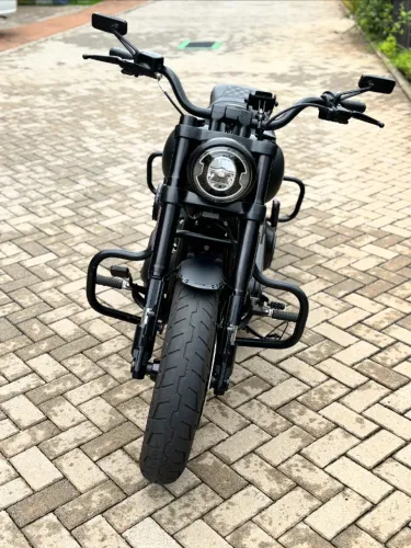 Mata-Cachorro Protetor de Motor Original Harley Softail - Pintura Eletrostática Preta