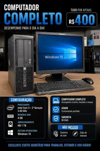 COMPUTADOR COMPLETO INTEL CORE I3 2º