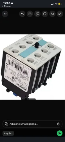 Bloco Contator Auxiliar Siemens 3rh1921-1ha22 Disponível 100 unidades*