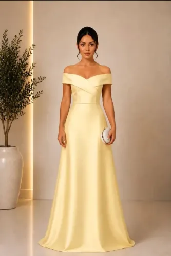 Vestido amarelo para casamento.
