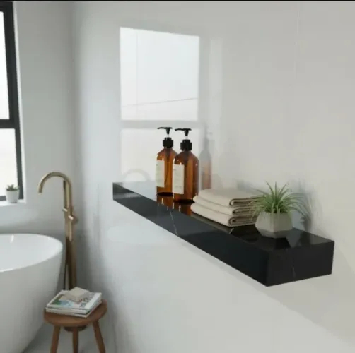 Prateleira de porcelanato para banheiro