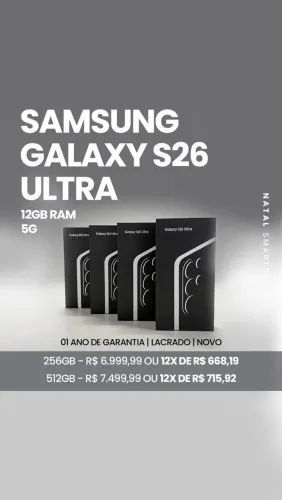 SAMSUNG GALAXY S26 ULTRA, LACRADOS+NOTA FISCAL+GARANTIA DE UM ANO