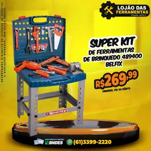Super Kit de Ferramentas de Brinquedo 489400 Belfix