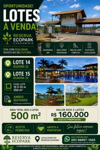 Lotes Reserva Ecopark Condomínio