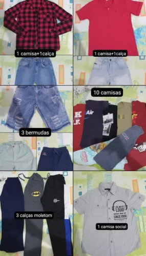 Lote de roupas de menino conservadas