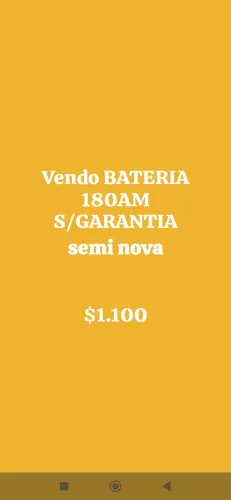 Bateria semi novo 180am
