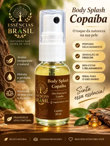 Body Splash Copaíba Essências do Brasil 30 mL