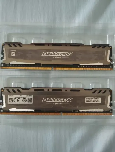 Memória RAM Crucial Ballistix Sport LT, 2x8GB, 2666MHz, DDR4, Cinza