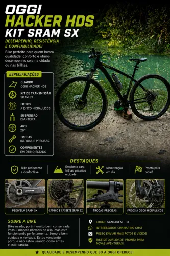 BIKE OGGI HACKER HDS COM KIT SRAM SX