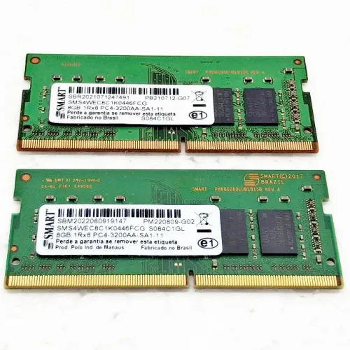 Kit Memória RAM Notebook 16GB (2x8GB) DDR4 3200 SODimm SMART