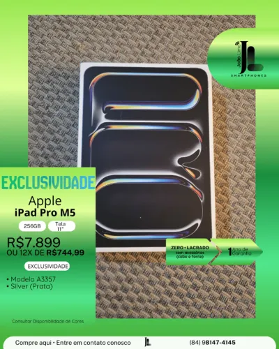 IPAD PRO M5, 256GB, TELA 11?, LACRADO, EXCLUSIVO!