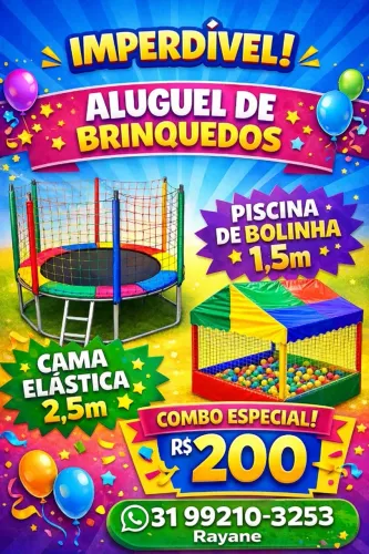 ALUGUEL DE BRINQUEDOS PARA FESTA INFANTIL