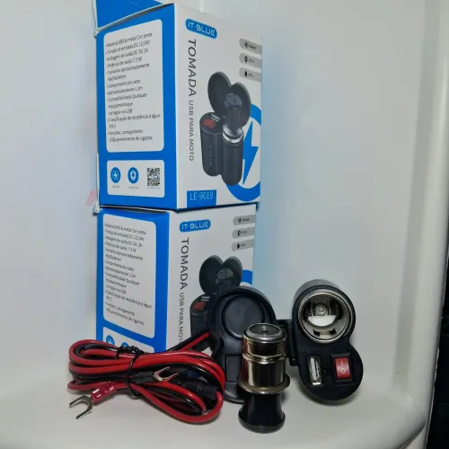Carregador de celular + acendedor pra Moto