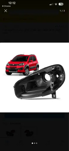 Vende-se Carcaça do Farol do uno 2015 a 2021 original Fiat