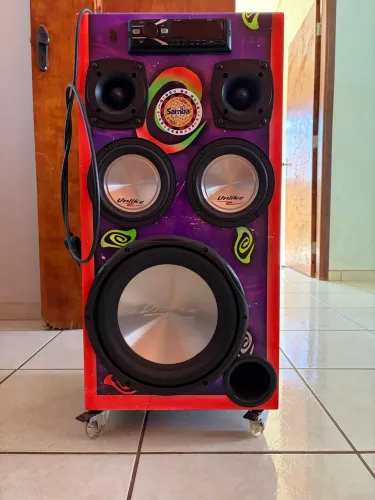 Caixa Trio Completa Taramps DS 800X3 + Sub 12 Unlike + Bluetooth