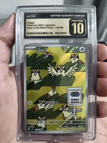 Pidgey 118/198 - CGC PRISTINE 10 - JPN - RBF 2023 - ORIGINAL - Pokemon - Carta Graduada