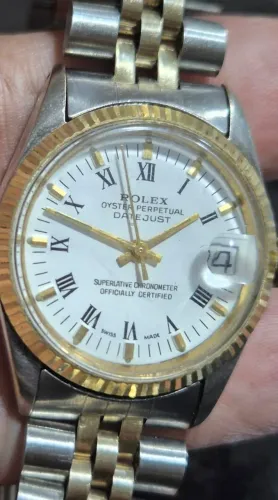 Relógio RL OYSTER PERPETUAL DATEJUST BASE ETA SWISS MADE - REVISADO/ÓTIMO ESTADO