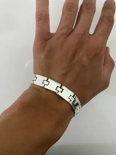 Bracelete em prata 925, 9mm.