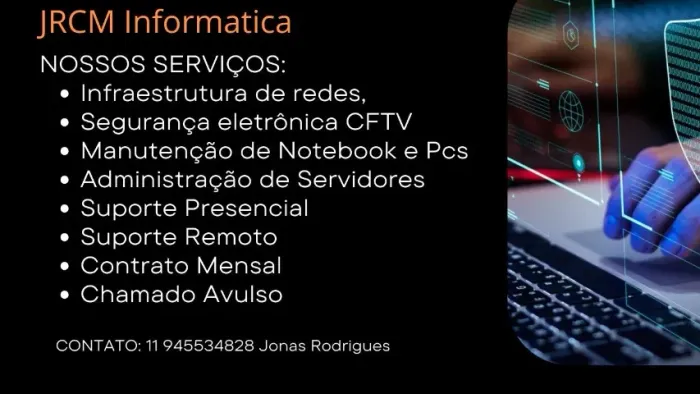 Manutenção de Notebooks e Pcs e Redes, CFTV