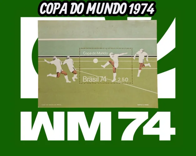 BLOCO FILATÉLICO COPA DE 1974 - BRASIL